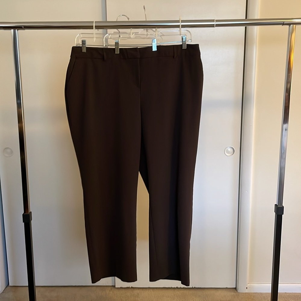 Fashion Bug- Brown work/ dressy Pants. Plus size 22WP. EUC.